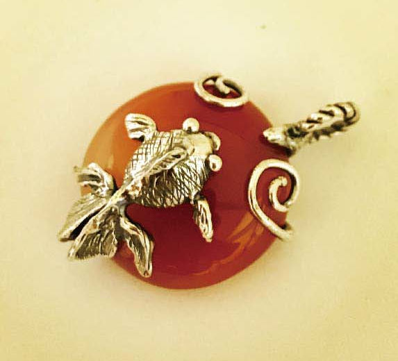 カーネリアン×金魚モチーフ