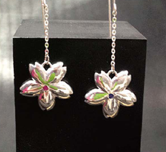 桜モチーフピアス